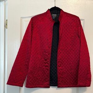 Chico's Vibrant Red Quilted Jacket